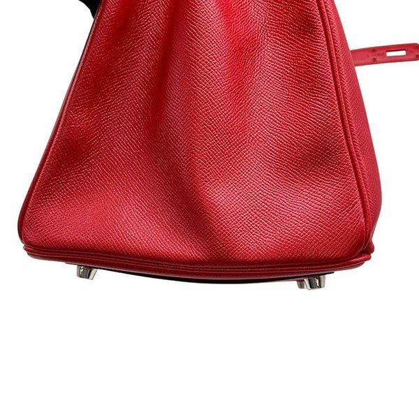 エルメス バーキン35 ルージュカザック/シルバー金具 エプソン R刻印 HERMES Birkin ハンドバッグ
