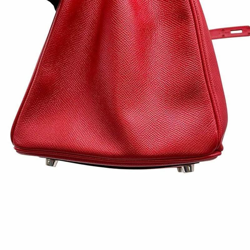 エルメス バーキン35 ルージュカザック/シルバー金具 エプソン R刻印 HERMES Birkin ハンドバッグ