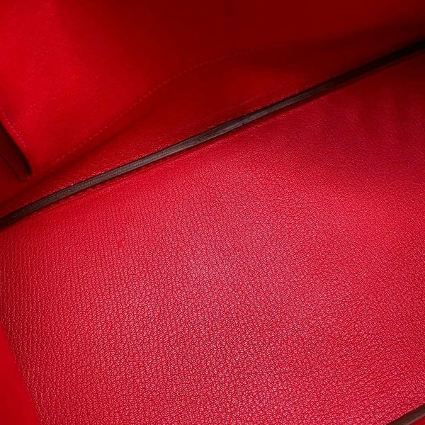 エルメス バーキン35 ルージュカザック/シルバー金具 エプソン R刻印 HERMES Birkin ハンドバッグ