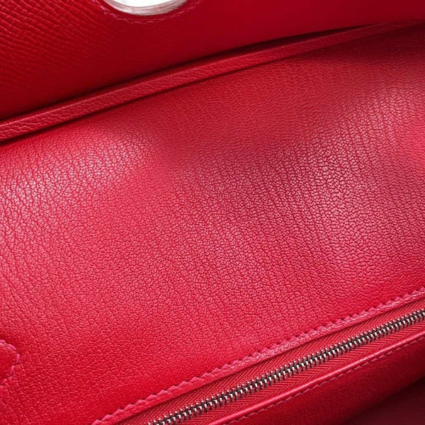 エルメス バーキン35 ルージュカザック/シルバー金具 エプソン R刻印 HERMES Birkin ハンドバッグ