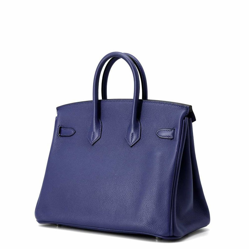 エルメス バーキン25 ヴェルソ ブルーアンクル/コルヴェール/シルバー金具 トリヨンノビーヨ Z刻印 HERMES Birkin