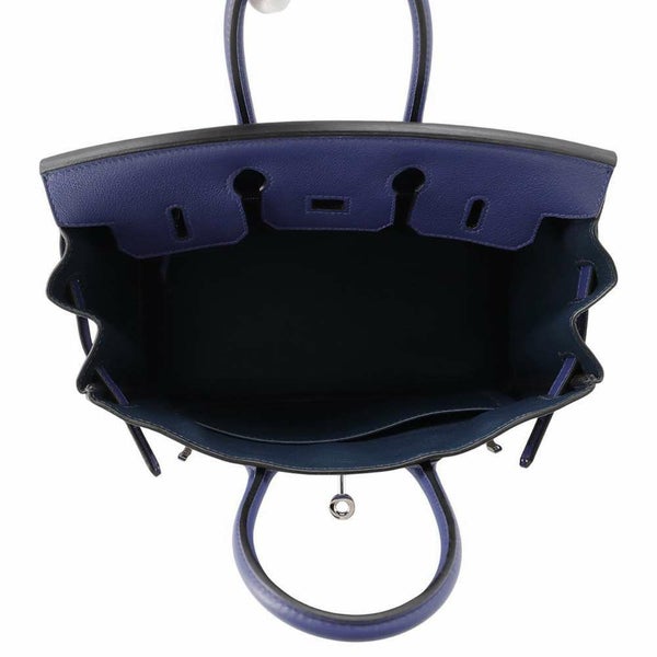 エルメス バーキン25 ヴェルソ ブルーアンクル/コルヴェール/シルバー金具 トリヨンノビーヨ Z刻印 HERMES Birkin