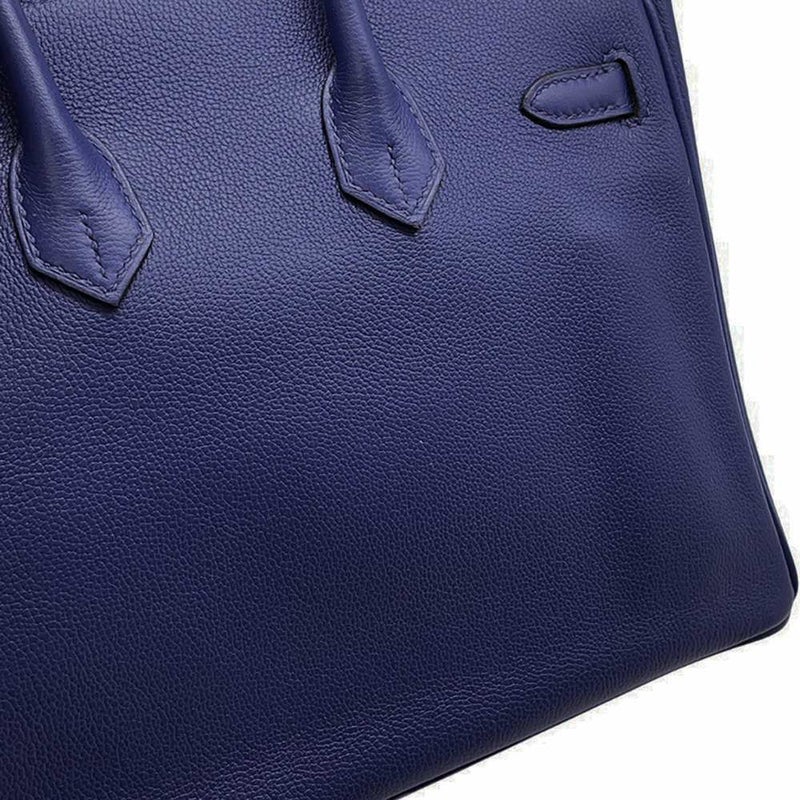 エルメス バーキン25 ヴェルソ ブルーアンクル/コルヴェール/シルバー金具 トリヨンノビーヨ Z刻印 HERMES Birkin