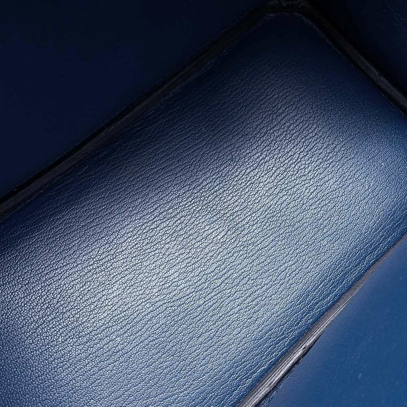 エルメス バーキン25 ヴェルソ ブルーアンクル/コルヴェール/シルバー金具 トリヨンノビーヨ Z刻印 HERMES Birkin