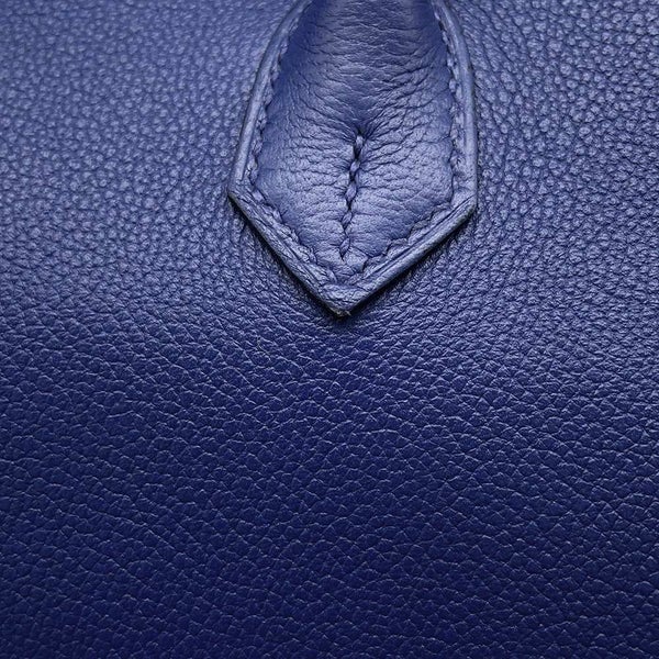 エルメス バーキン25 ヴェルソ ブルーアンクル/コルヴェール/シルバー金具 トリヨンノビーヨ Z刻印 HERMES Birkin