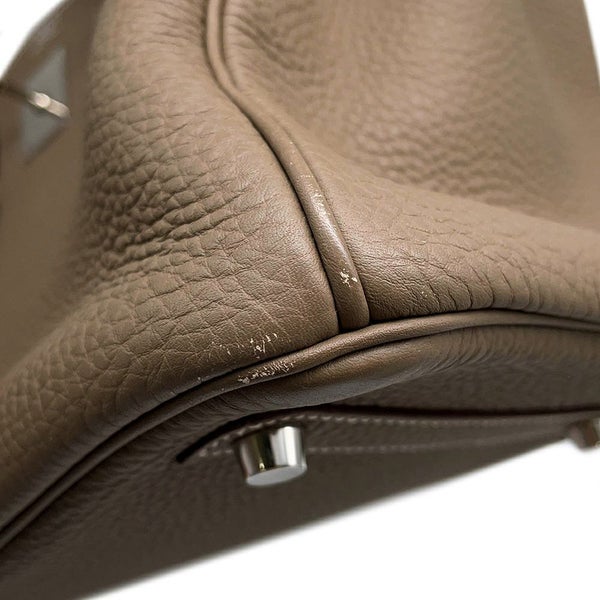 エルメス バーキン30 エトゥープ/シルバー金具 トゴ □Q刻印 HERMES Birkin ハンドバッグ