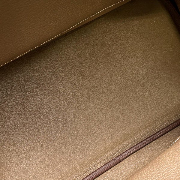 エルメス バーキン30 エトゥープ/シルバー金具 トゴ □Q刻印 HERMES Birkin ハンドバッグ