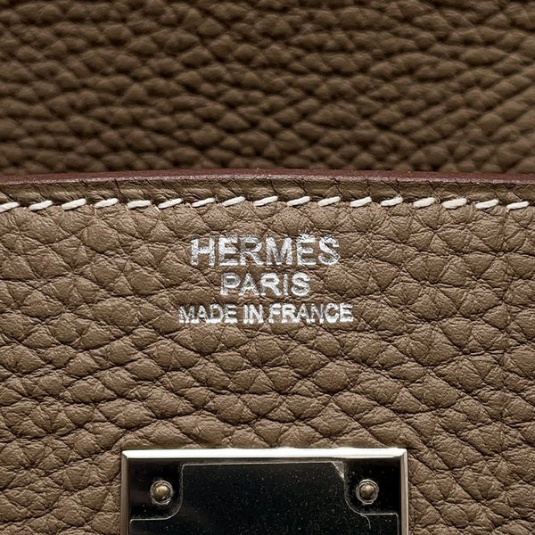 エルメス バーキン30 エトゥープ/シルバー金具 トゴ □Q刻印 HERMES Birkin ハンドバッグ