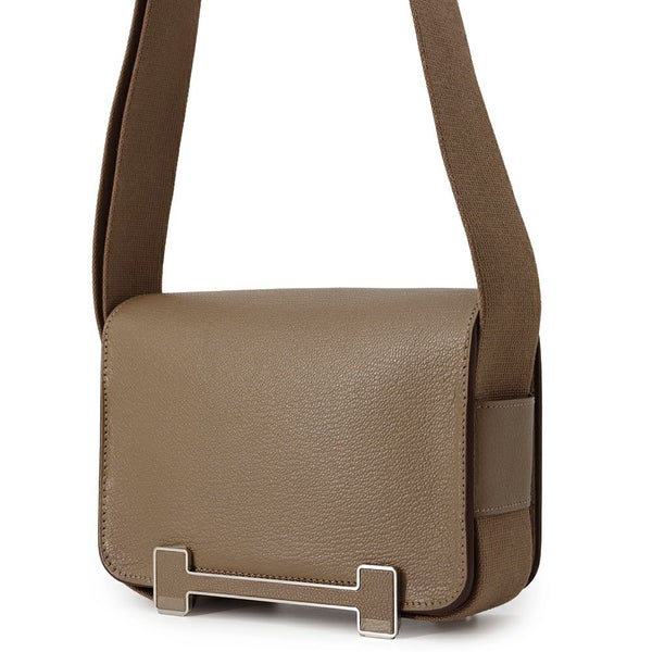 エルメス ショルダーバッグ ゲタ エトゥープ/シルバー金具 シェブルミゾル B刻印