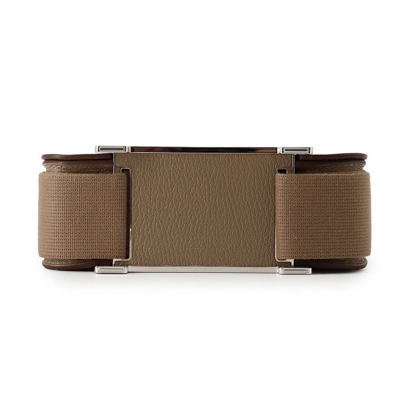 エルメス ショルダーバッグ ゲタ エトゥープ/シルバー金具 シェブルミゾル B刻印