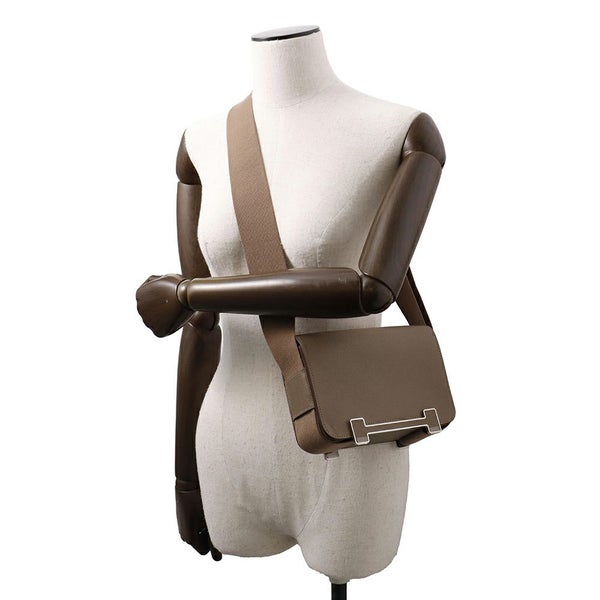 エルメス ショルダーバッグ ゲタ エトゥープ/シルバー金具 シェブルミゾル B刻印