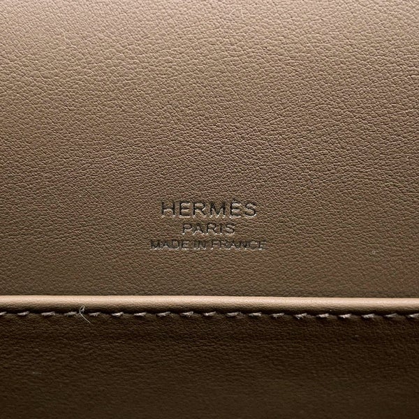 エルメス ショルダーバッグ ゲタ エトゥープ/シルバー金具 シェブルミゾル B刻印