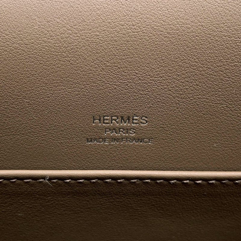 エルメス ショルダーバッグ ゲタ エトゥープ/シルバー金具 シェブルミゾル B刻印