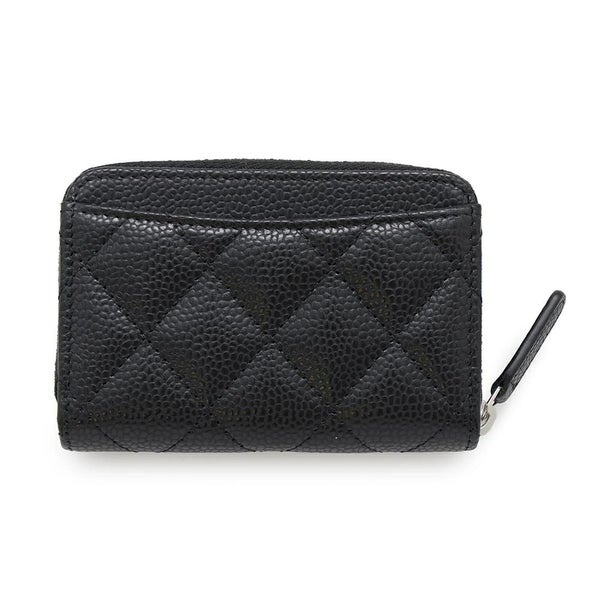 シャネル コインケース クラシック ジップコインパース マトラッセ ココマーク キャビアスキン AP0216 CHANEL 財布 黒