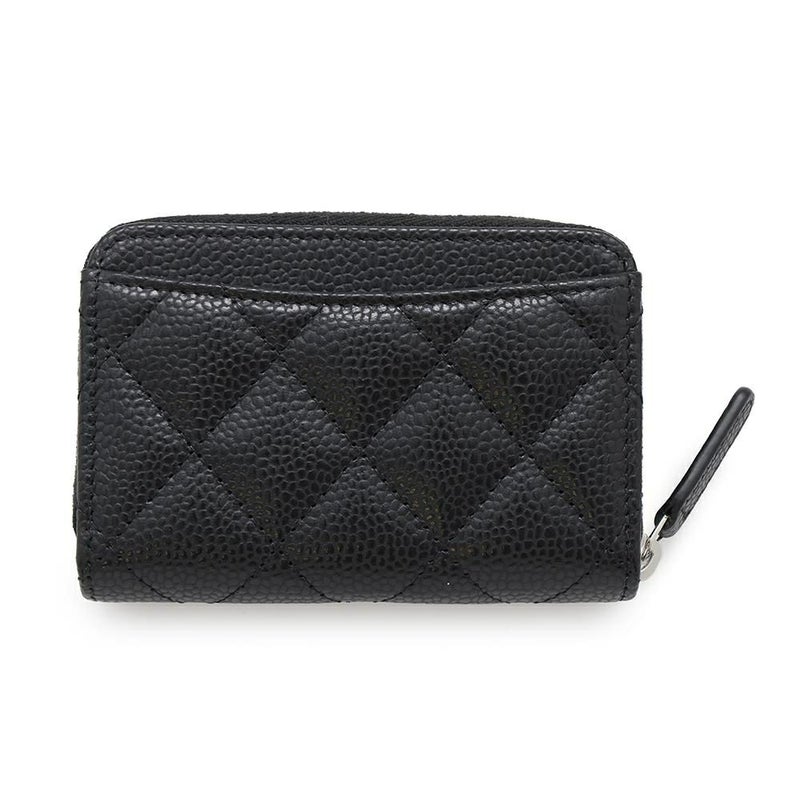 シャネル コインケース クラシック ジップコインパース マトラッセ ココマーク キャビアスキン AP0216 CHANEL 財布 黒
