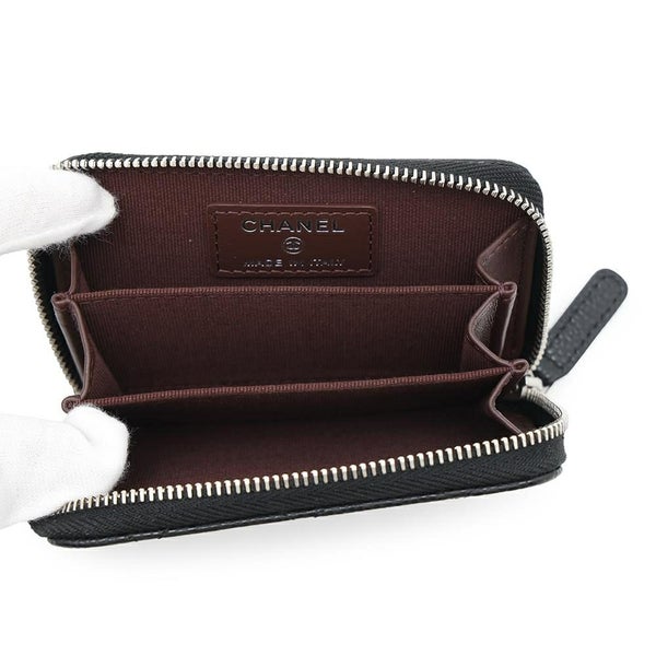 シャネル コインケース クラシック ジップコインパース マトラッセ ココマーク キャビアスキン AP0216 CHANEL 財布 黒