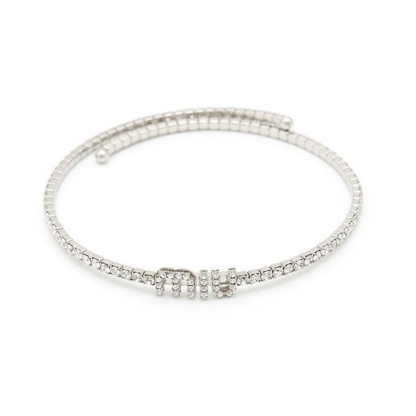 ミュウミュウ ネックレス クリスタル 5JC871 Miu Miu アクセサリー チョーカー