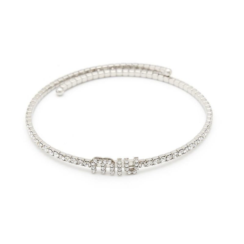 ミュウミュウ ネックレス クリスタル 5JC871 Miu Miu アクセサリー チョーカー