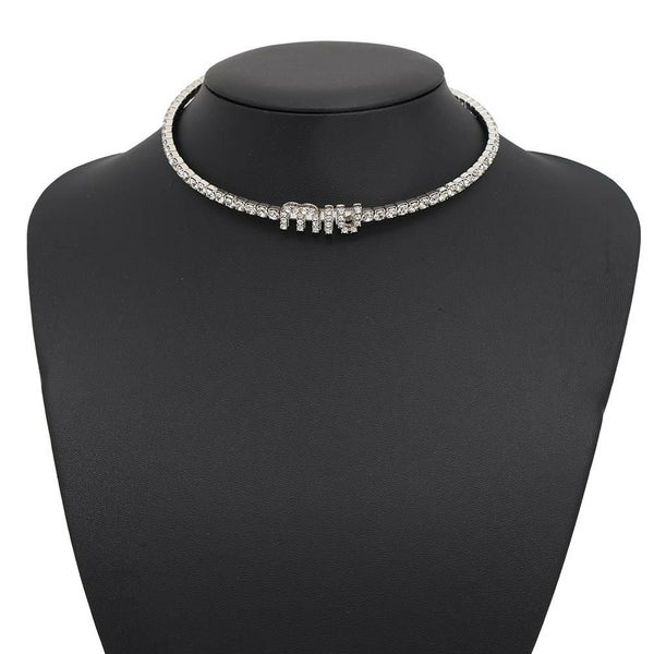 ミュウミュウ ネックレス クリスタル 5JC871 Miu Miu アクセサリー チョーカー