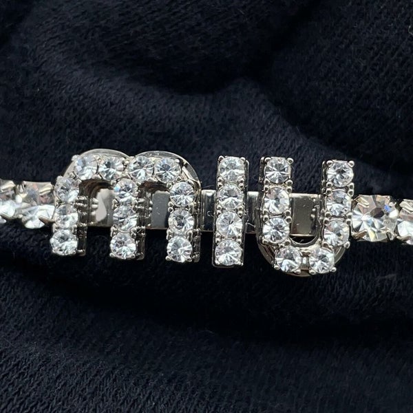 ミュウミュウ ネックレス クリスタル 5JC871 Miu Miu アクセサリー チョーカー