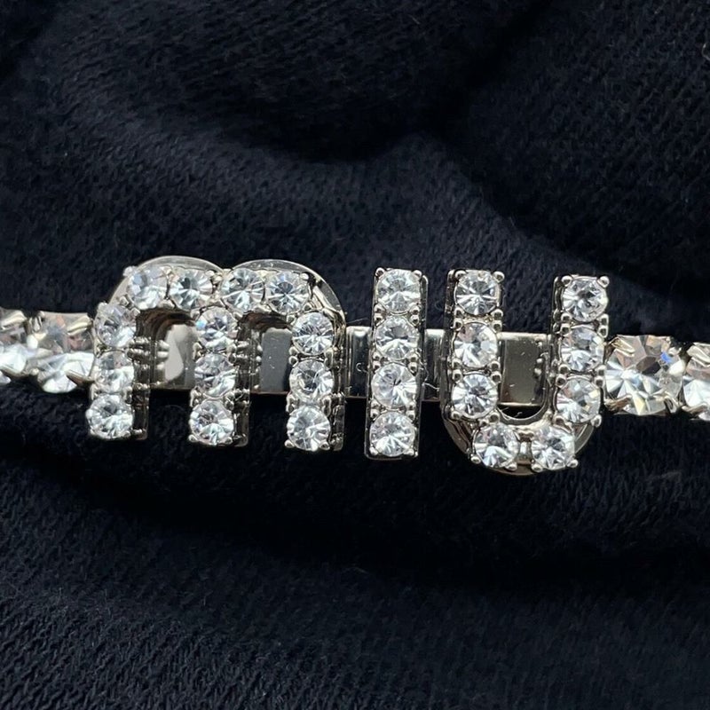 ミュウミュウ ネックレス クリスタル 5JC871 Miu Miu アクセサリー チョーカー