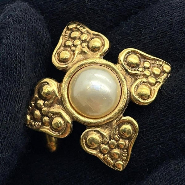 シャネル カフリンクス フェイクパール メタル CHANEL