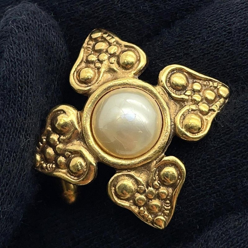 シャネル カフリンクス フェイクパール メタル CHANEL