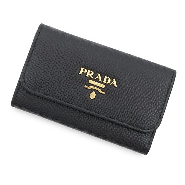 プラダ 6連キーケース サフィアーノ Saffianol 1PG222 PRADA キーケース 黒