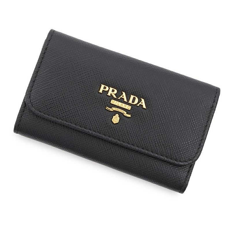 プラダ 6連キーケース サフィアーノ Saffianol 1PG222 PRADA キーケース 黒