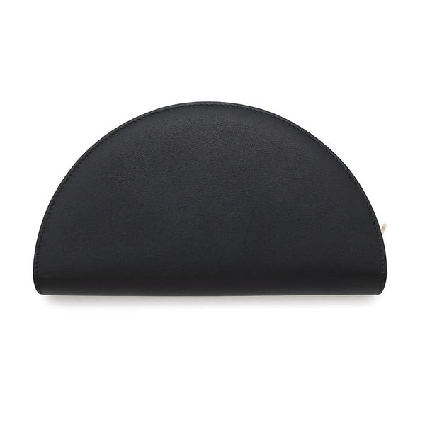 ティファニー 長財布 ハーフムーン ウォレット レザー Tiffany&Co. ラウンドファスナー 黒