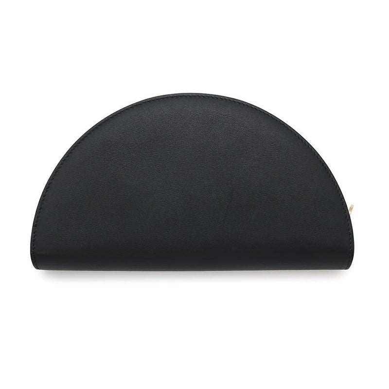 ティファニー 長財布 ハーフムーン ウォレット レザー Tiffany&Co. ラウンドファスナー 黒