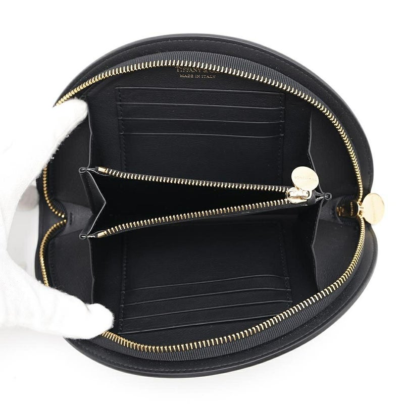 ティファニー 長財布 ハーフムーン ウォレット レザー Tiffany&Co. ラウンドファスナー 黒