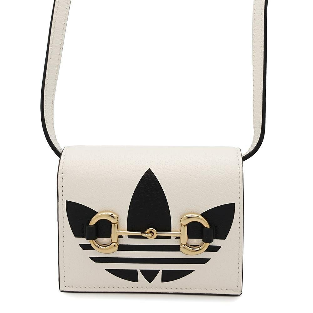 GUCCl adidasコラボ　ショルダーウォレット　レザーブラック702248 楽天市場】【中古】GUCCI adidas コラボ ショルダーウォレット レザー