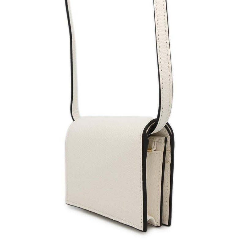 グッチ ショルダーウォレット アディダスコラボ ホースビット レザー 702248 GUCCI adidas 財布 白 黒