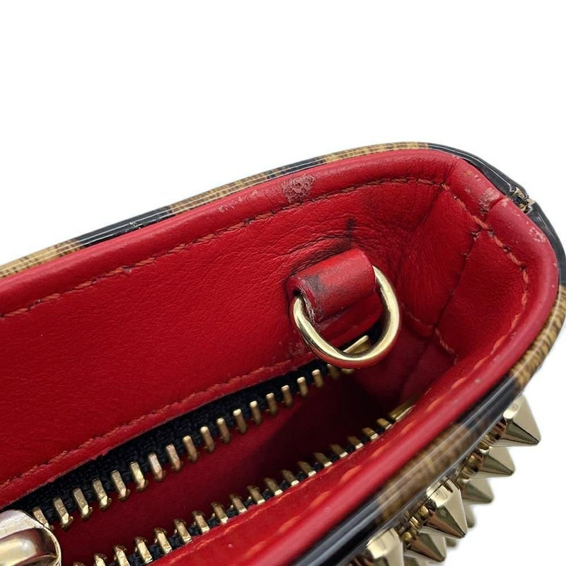 クリスチャン・ルブタン クラッチバッグ ルビポッシュ レオパード スパイクスタッズ 1165014  2wayチェーンショルダーバッグ