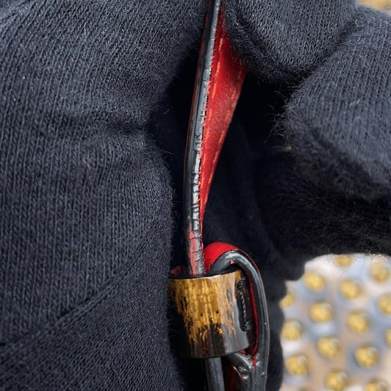 クリスチャン・ルブタン クラッチバッグ ルビポッシュ レオパード スパイクスタッズ 1165014  2wayチェーンショルダーバッグ