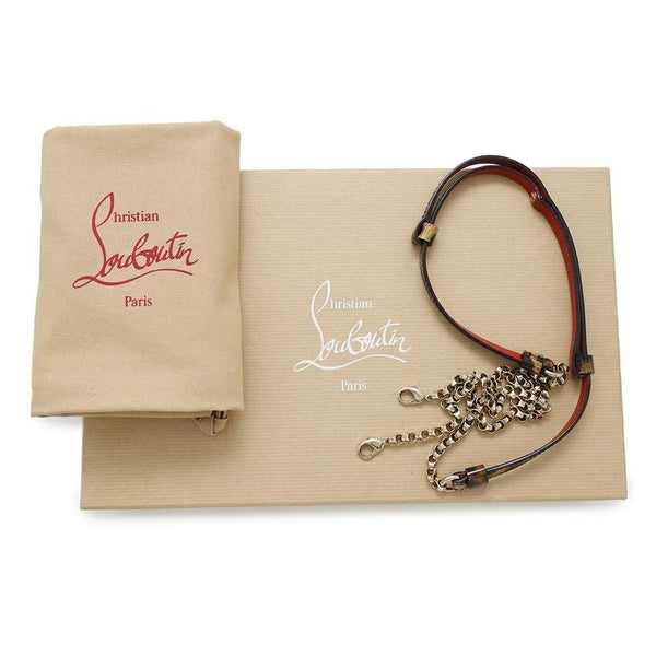 クリスチャン・ルブタン クラッチバッグ ルビポッシュ レオパード スパイクスタッズ 1165014  2wayチェーンショルダーバッグ