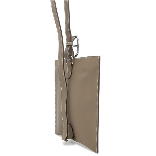 エルメス ボディバッグ ポルトフォイユ・ポッシャンプリュス エトゥープ/シルバー金具 スイフト U刻印