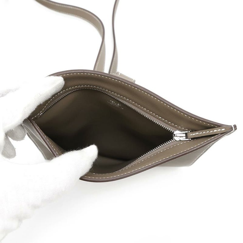 エルメス ボディバッグ ポルトフォイユ・ポッシャンプリュス エトゥープ/シルバー金具 スイフト U刻印