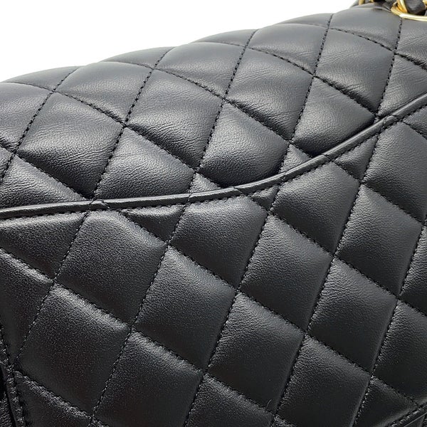 シャネル チェーンショルダーバッグ マトラッセ25 ココマーク ラムスキン ダブルチェーン A01112 CHANEL