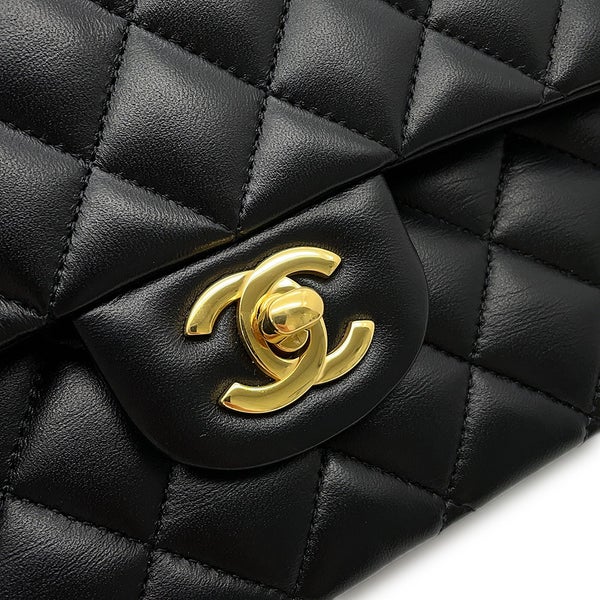 シャネル チェーンショルダーバッグ マトラッセ25 ココマーク ラムスキン ダブルチェーン A01112 CHANEL