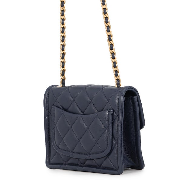 シャネル チェーンショルダーバッグ ミニ マトラッセ ココマーク キャビアスキン AS4406 CHANEL バッグ