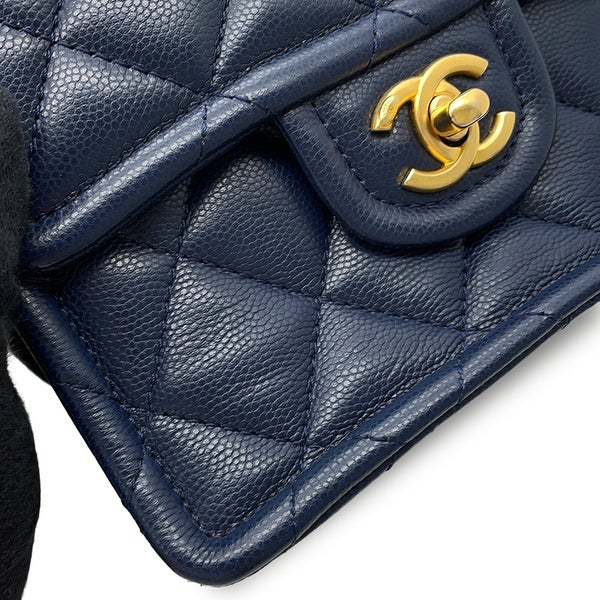 シャネル チェーンショルダーバッグ ミニ マトラッセ ココマーク キャビアスキン AS4406 CHANEL バッグ