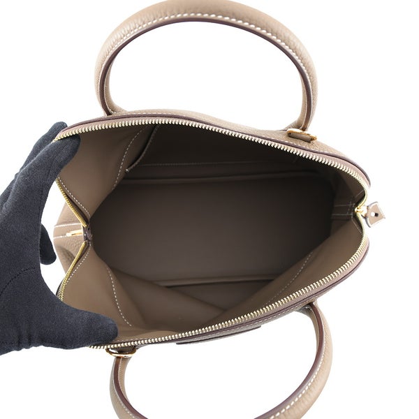 エルメス ハンドバッグ ボリード31 エトゥープ/ゴールド金具 トリヨンクレマンス D刻印 HERMES 2wayショルダーバッグ