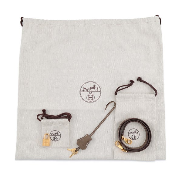 エルメス ハンドバッグ ボリード31 エトゥープ/ゴールド金具 トリヨンクレマンス D刻印 HERMES 2wayショルダーバッグ