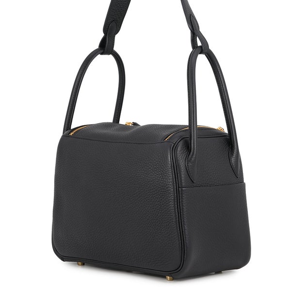 エルメス ハンドバッグ リンディ26 ブラック/ゴールド金具 トリヨンクレマンス K刻印 HERMES 2way 黒