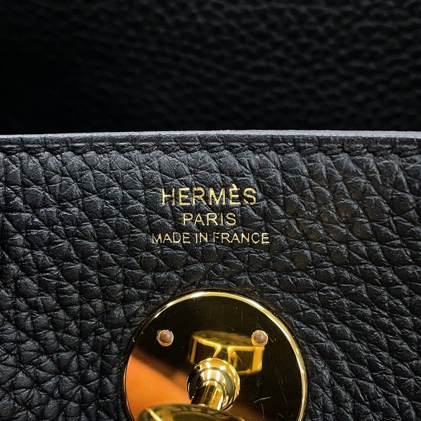 エルメス ハンドバッグ リンディ26 ブラック/ゴールド金具 トリヨンクレマンス K刻印 HERMES 2way 黒