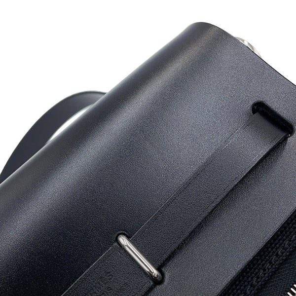 エルメス ショルダーバッグ エールバッグジップ ミニ ブラック/シルバー金具 トワルアッシュ/ヴァッシュハンター G刻印 HERMES 黒