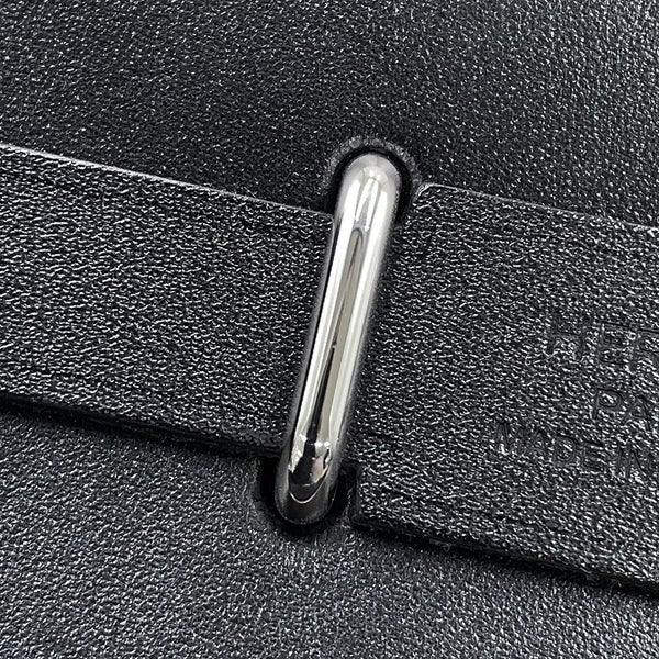 エルメス ショルダーバッグ エールバッグジップ ミニ ブラック/シルバー金具 トワルアッシュ/ヴァッシュハンター G刻印 HERMES 黒