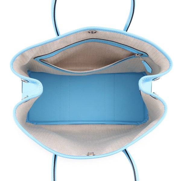 エルメス トートバッグ ガーデンパーティTPM セレステ/シルバー金具 エプソン U刻印 HERMES Garden Party セレスト